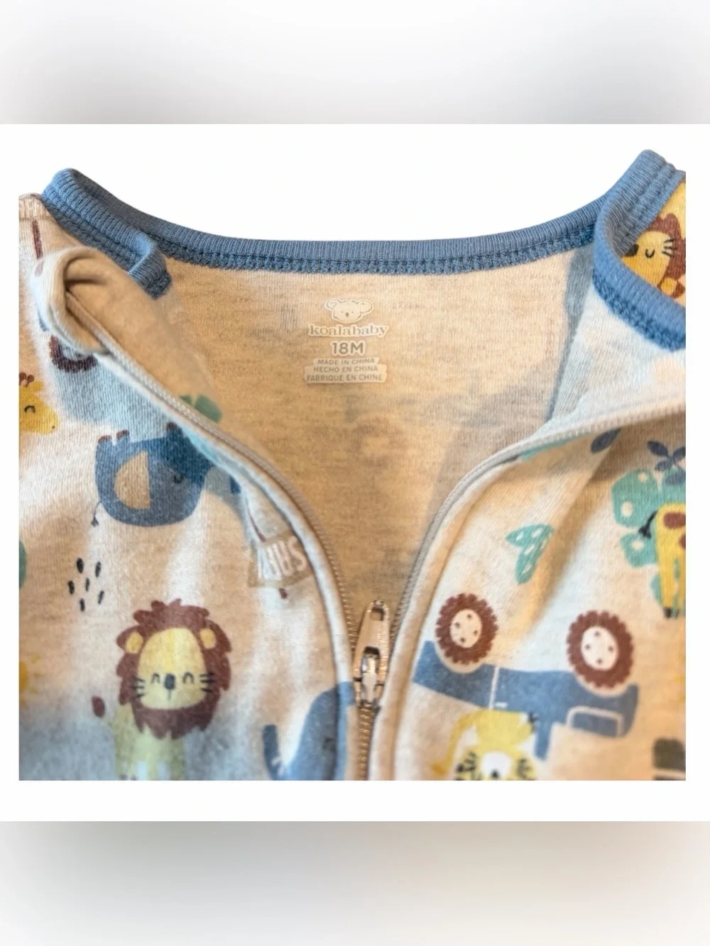 Koalababy Animal Print 18M Boys Onesie With Zipper - No Flaws/EUC
